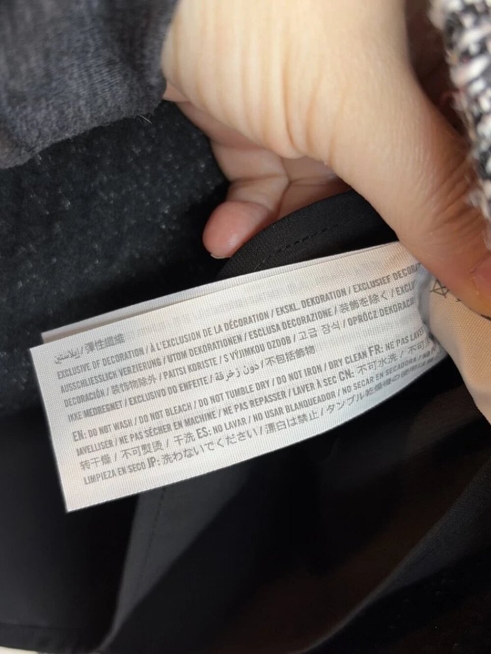 Abercrombie & Fitch Womens XS Tweed Woven Tee Top Black White Cropped Boxy Lined - Picture 13 of 14